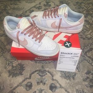 100% Authentic Nike Dunk Low fossil rose, size 10